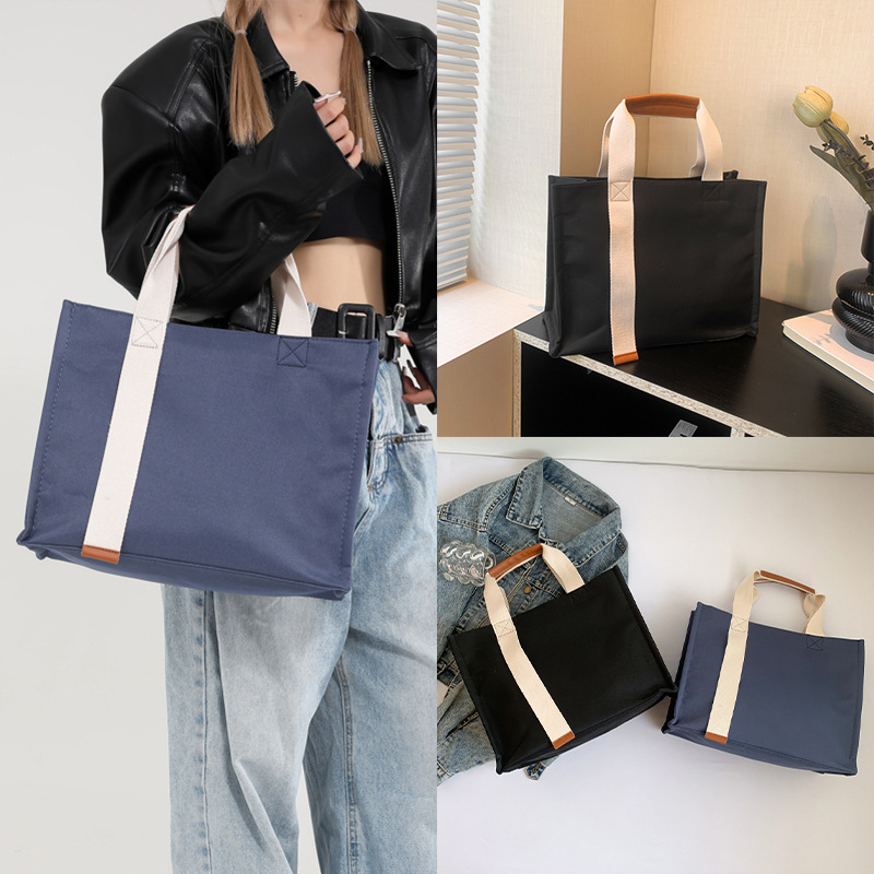 批发简约牛津布袋定制logo公文包时尚活动礼品防尘包购物手提袋