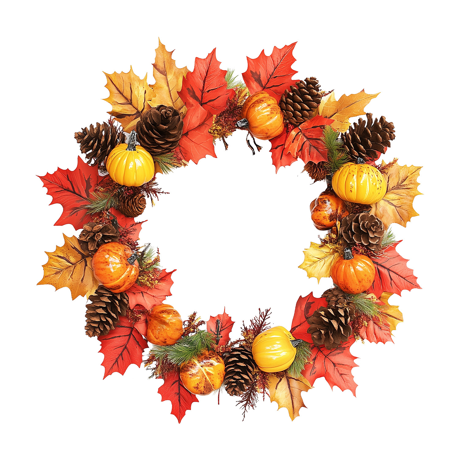 Transfronterizo Amazonas Día de Acción de Gracias Pequeña calabaza hojas de pino Guirnaldas de pegatinas de diseño de pared decoración pegatinas