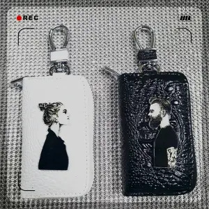 (여동생) 화이트 (남동생) 블랙 스퀘어 키 백