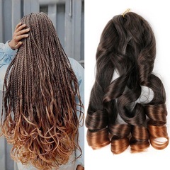 22-inch French Spiral Curls Bulk Loose Wave Braiding Crochet Hair