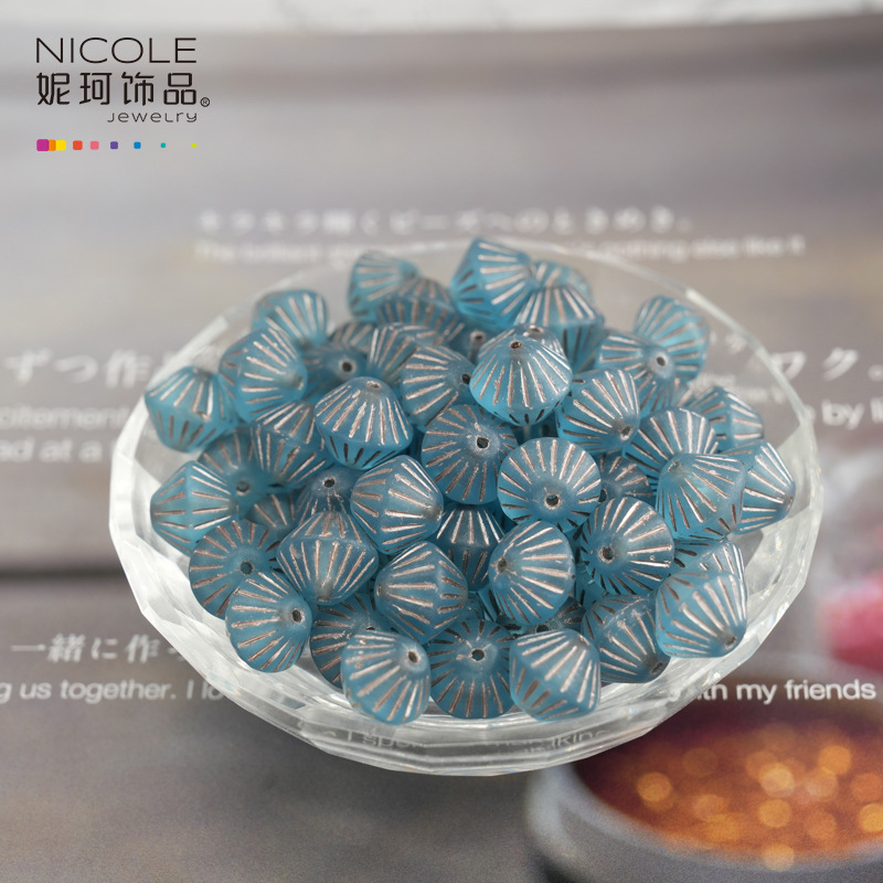 Importado checo Baosha cuentas de linterna de vidrio con cuentas hechas a mano Pulsera de 11mm accesorios de material de bricolaje alrededor de 100 piezas