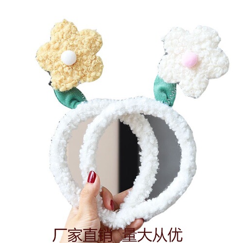 Zhao Lusi small flower headband lamb wool hot selling Mori girl cute three-dimensional flower hair accessories hairband Korean washing students