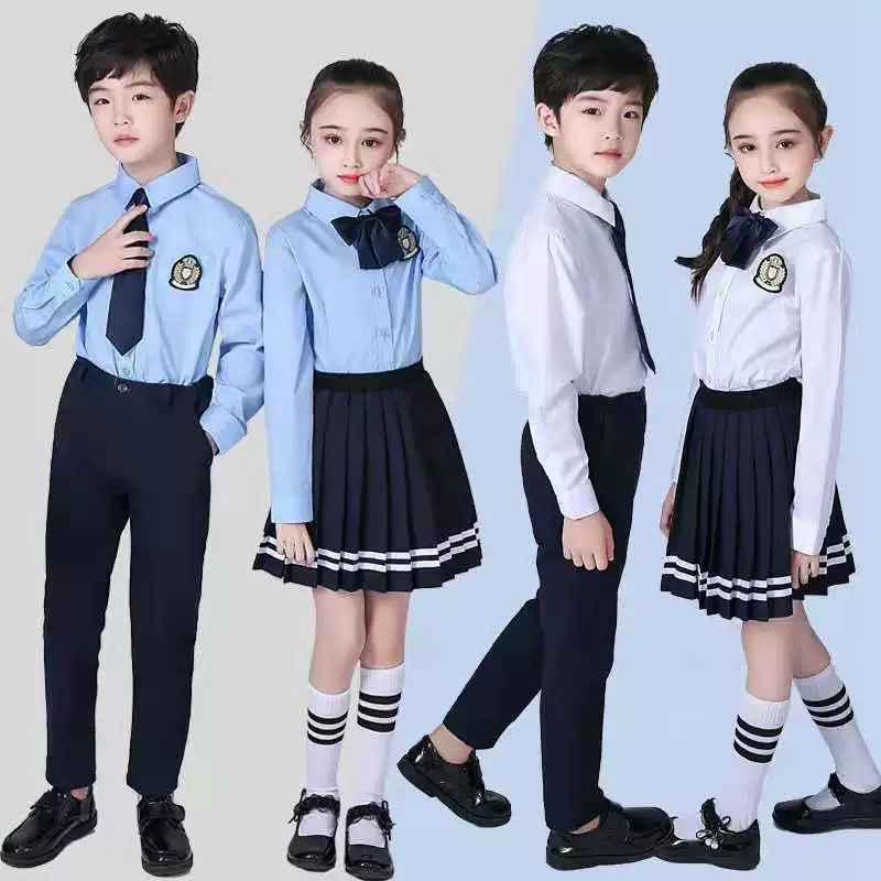 Детский хор из чистого хлопка, одежда для выступлений 1 июня, платье для учеников начальной школы, платье принцессы, детская одежда для чтения и выступлений