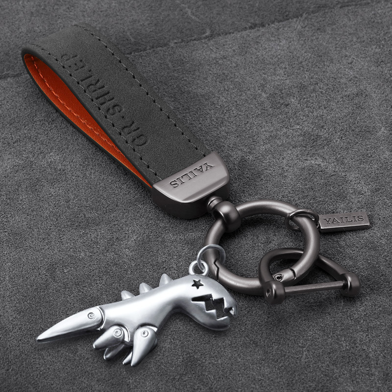 블랙 스웨이드 + 실버 공룡 [D 버클 보내기]]