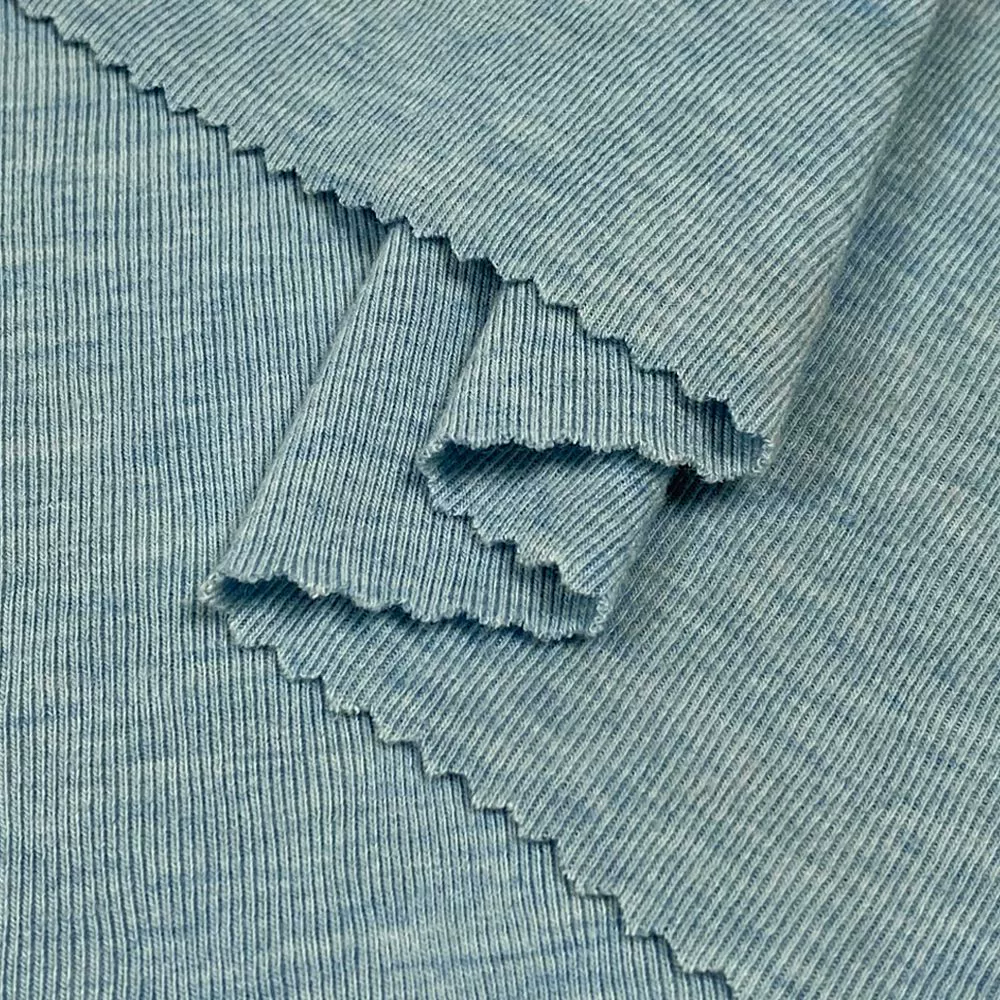 Lyocell yarn double-sided 280g brushed polyester knitted fabric high elastic breathable top and skirt fabric wholesale
