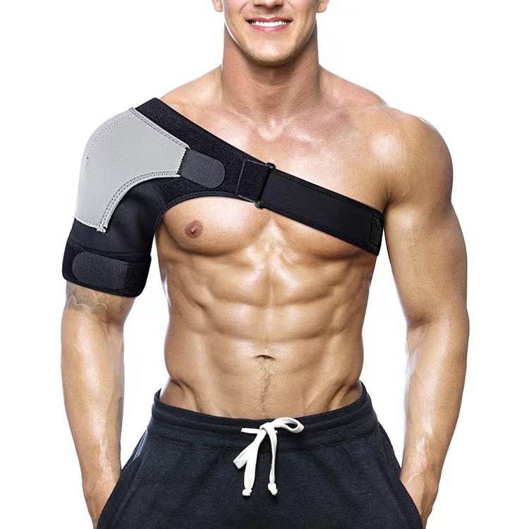 Cross-Border Hot-Selling Shoulder Pads for Sports Men, Protective Type, Pressurized Left and Right Shoulders, Adjustable Processing, Tendon Strain, Weightlifting Fixed Straps