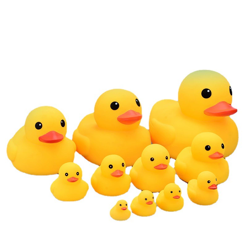 Желтая пластиковая уточка B.Duck для водных игр в воде, игрушка для плавания, на заказ, издает звуки, антистресс