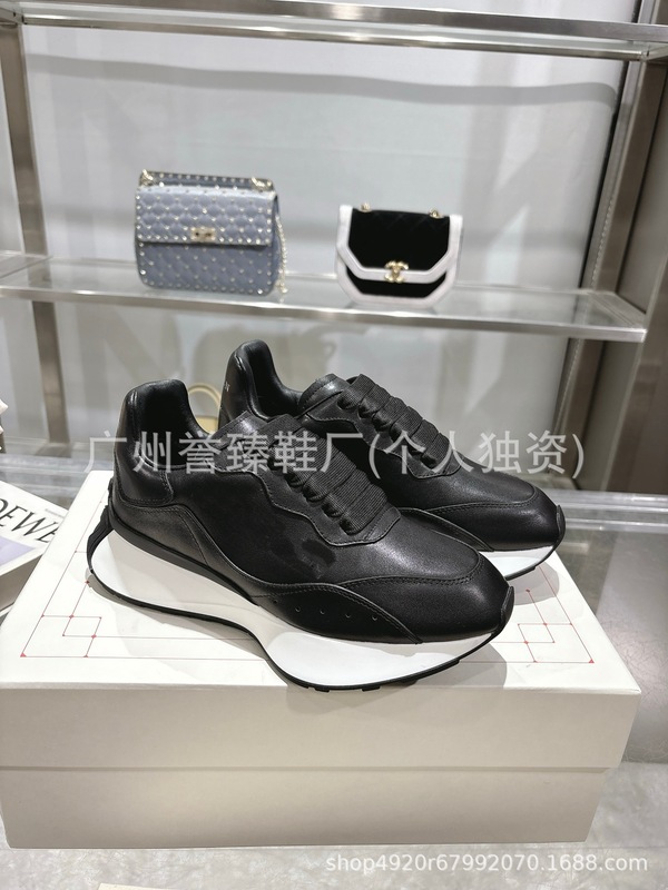 那扎同款厚底真皮小白鞋女增强系带四季松糕老爹鞋圆头运动休闲鞋|undefined