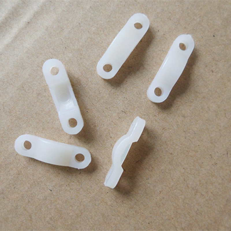 压线板弧形压线籽紧线卡扣电线压片夹塑料桥型固线器两孔线粒