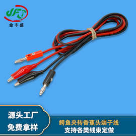 厂家供应中号鳄鱼夹端子线汽车启动电源搭火线电瓶车蓄电池连接线