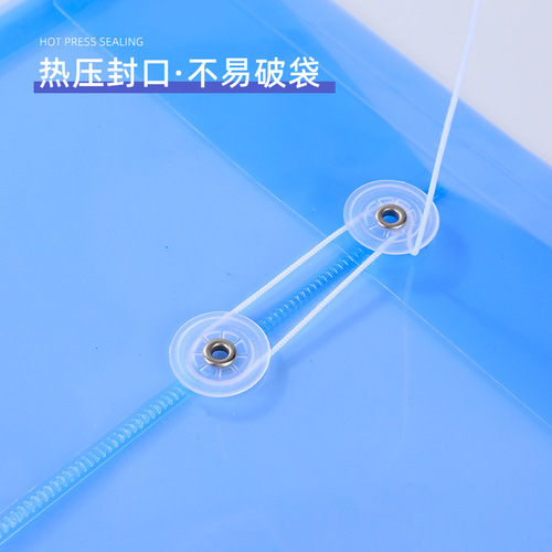 Transparent document bag, student exam a4 information bag, rope wrapped pp portfolio bag, exam stationery storage bag, portfolio bag