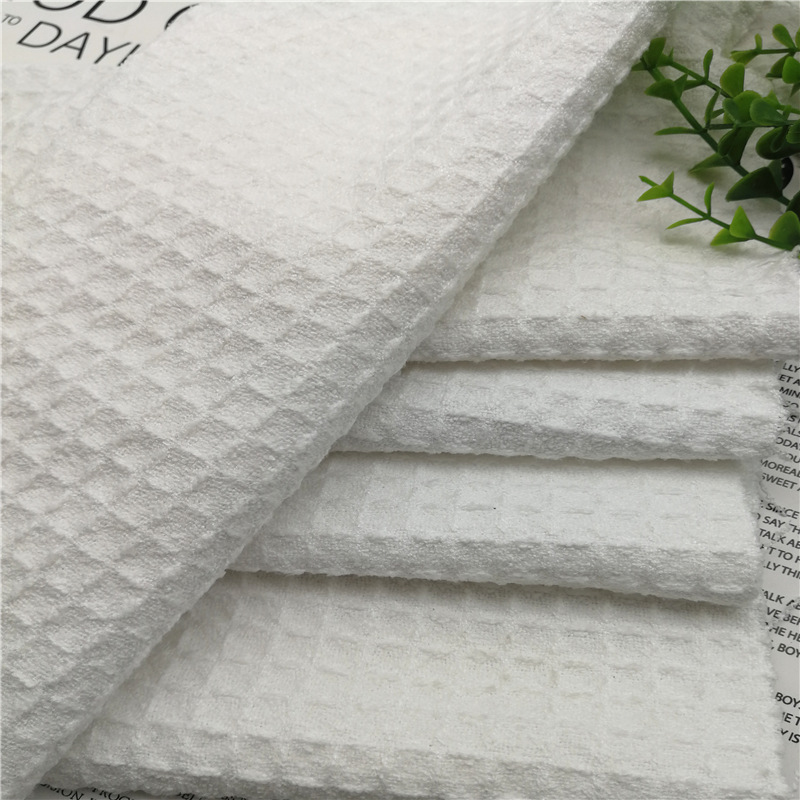 华夫格面料裕巾裕袍睡衣家居服拖鞋布料 柔软品质华夫格现货批发