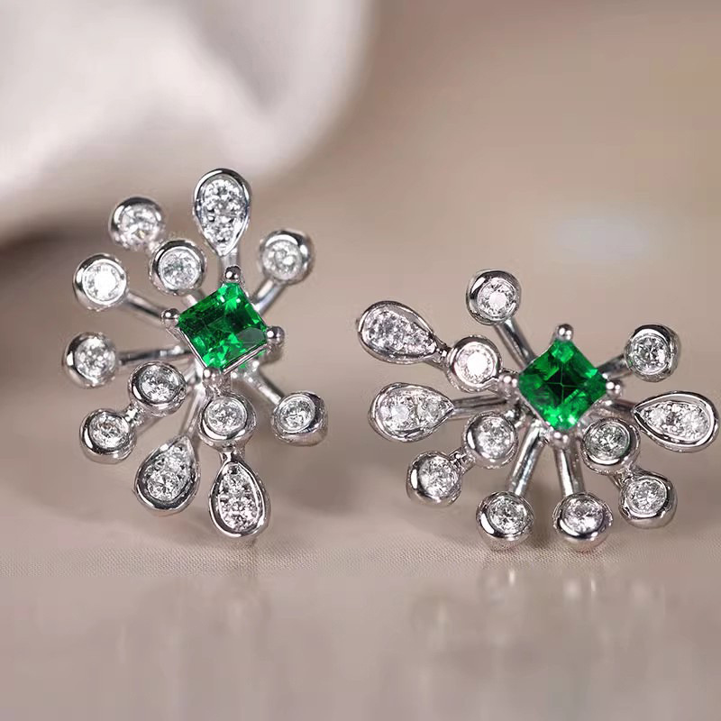 All Seasons Season Women's Gender 1 Pair Elegant Glam Luxurious Water Droplets Copper Zircon Ear Studs