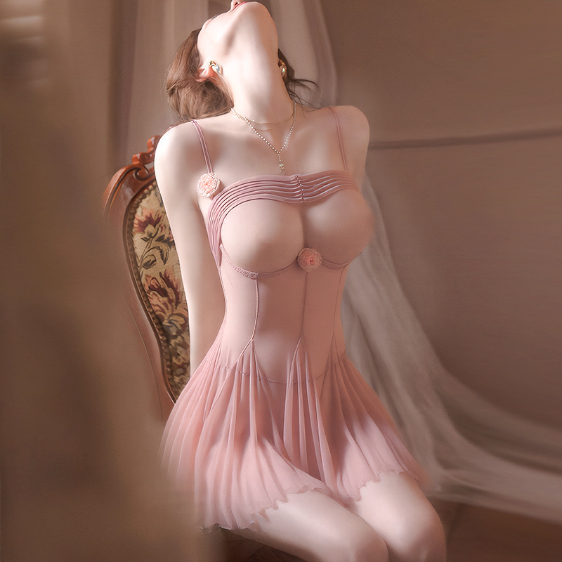 Jiumuya Sexy Lingerie Sexy See-Through Underwire Pajamas Hot See-Through Temptation Passionate Nightgown Wholesale Qqny