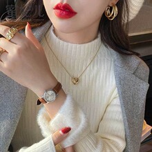 【绵羊绒】羊绒女衫半高领加绒加厚毛衣保暖一体绒内搭羊毛打底衫