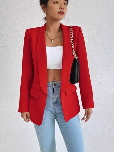 Women's Spring 2024 New Style Multi-color Collar Blazer Jacket for Petite Women, Stylish and Fitted British Style Women's Blazer Top