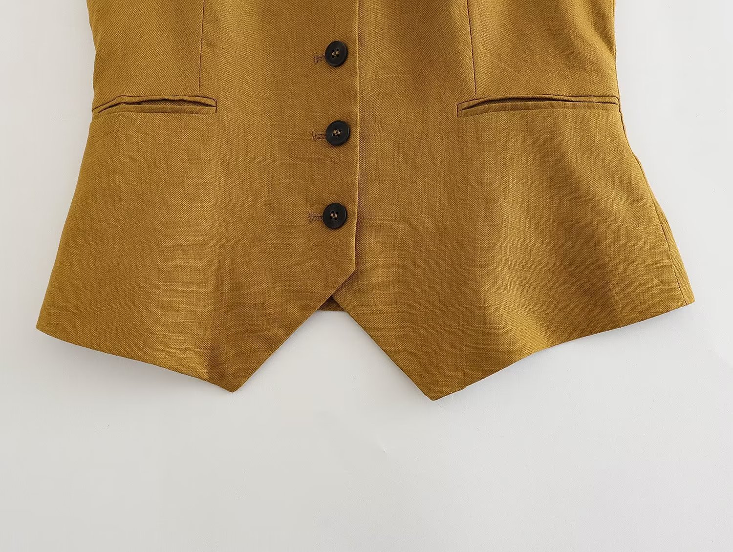 Women's Clothing new women's vest double breasted fashion top + straight pants casual suit set_voghion.com