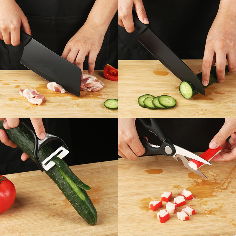 Comercio exterior cuchillo de cocina traje cuchillo de corte cuchillo de cocina cuchillo de fruta cuchillo de melón tijeras de cocina cuchillo de cocina de acero inoxidable