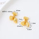 Shuangtong Lily of the Valley Ancient Sand Gold Cut Out Elbow with Two Flower Buds Separated Bead Pendant Three-piece Set Ancient Style Small Flower Pendant