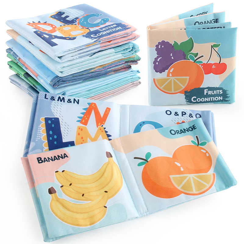 Rompecabezas infantil con papel de timbre educación temprana libro de tela de color digital lavable y a prueba de rasgones libro de tela de Palma de bebé tridimensional