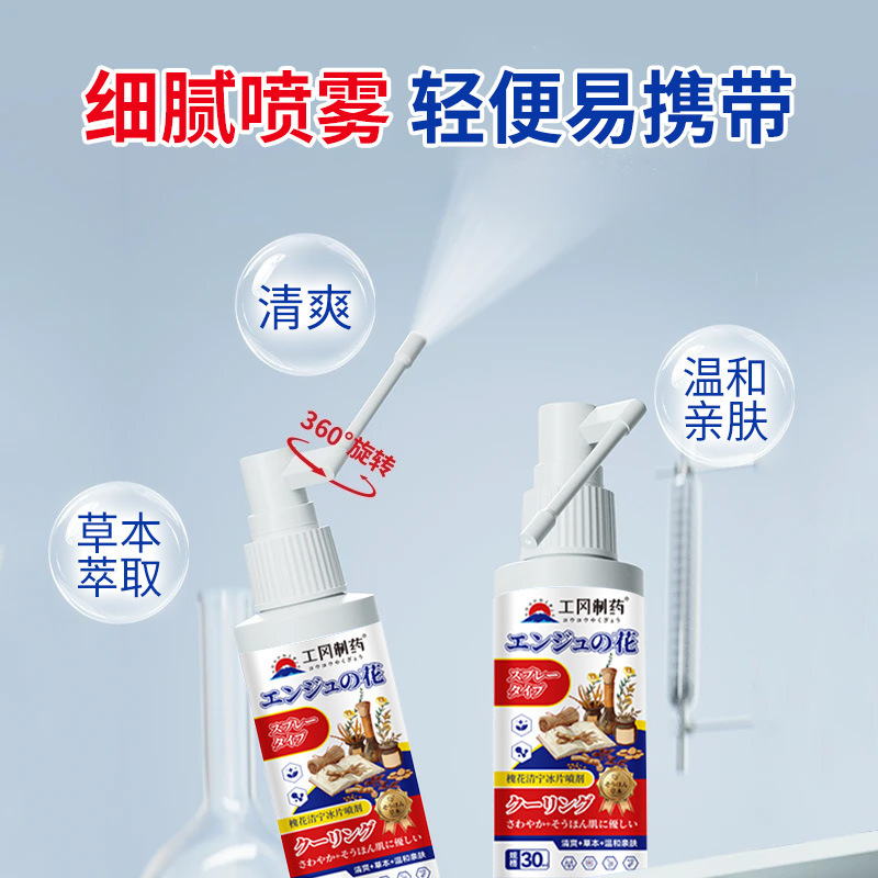 [Douyinと同じ] Gonggang Pharmaceutical Manufacturer Sophora Qingning ボルネオール スプレーは、ユニセックスで迅速に発送されます。|undefined