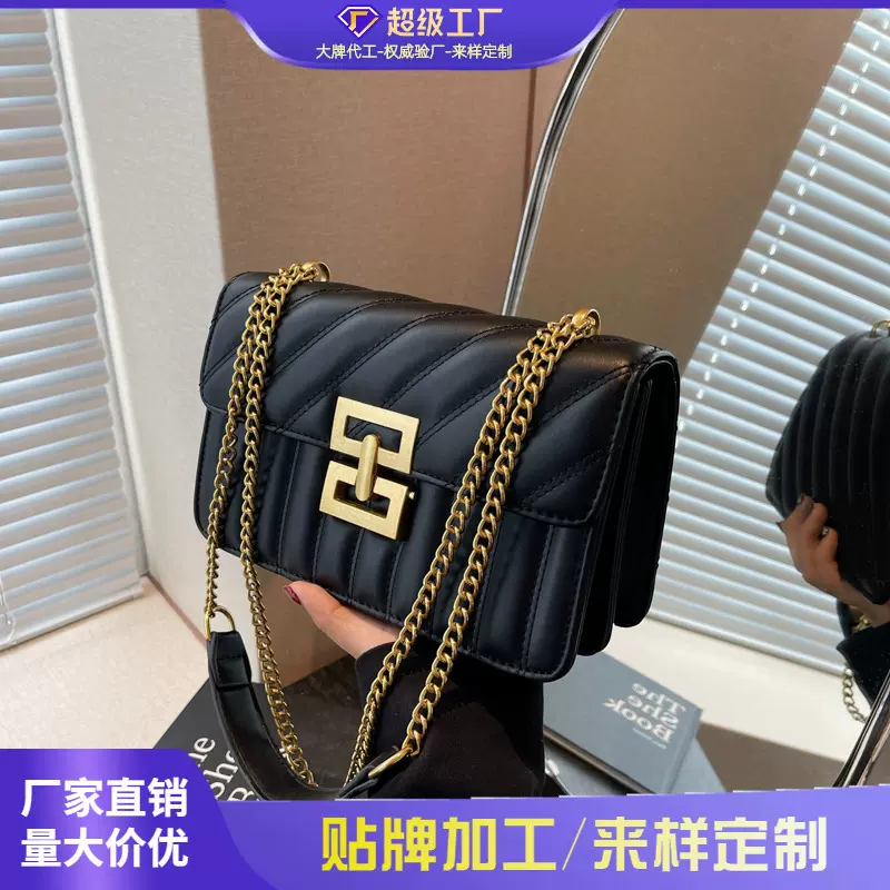 跨境链条包包女2025新款小众设计高级感单肩斜挎包爆款小方包