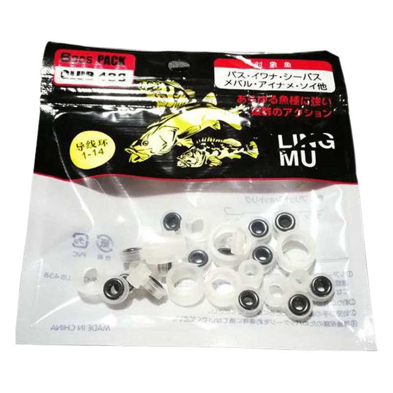 Fishing gear wholesale wire ring ceramic porcelain eye silicone guide ring wire ring line ring Luya fishing rod accessories