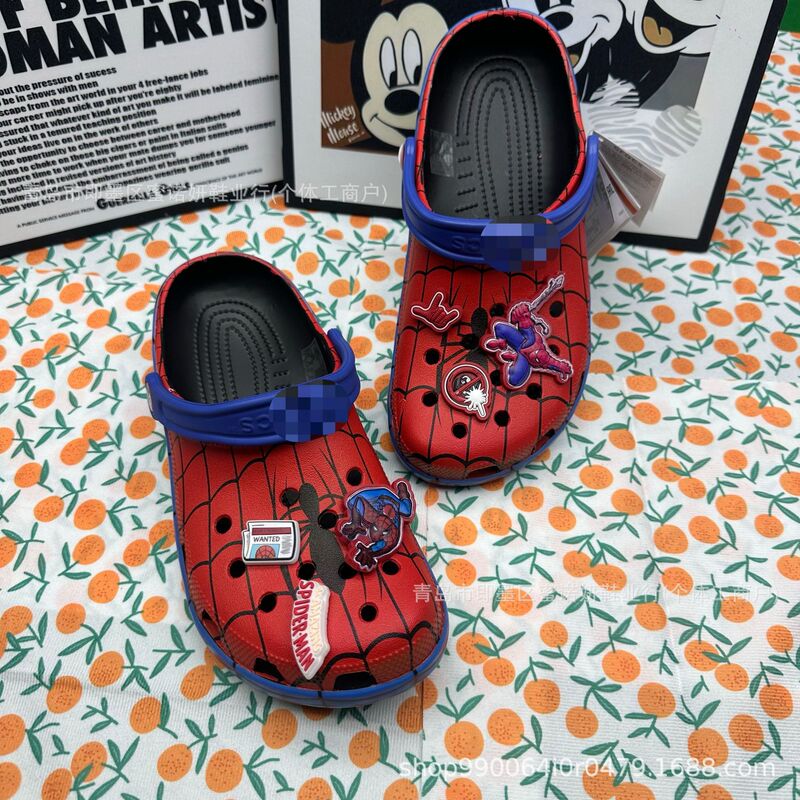 Kajia's New Spider-Man Second-Generation Adult Clogs, Outdoor Non-Slip Casual Sandals, Fashion Accessories Wholesale Kajia's New Spider-Man Second-Generation Adult Clogs, Outdoor Non-Slip Casual Sandals, Fashion Accessories Wholesale