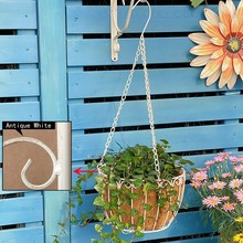 歐式鐵藝做舊復古田園吊籃室內陽台多肉吊蘭擺放架花園庭院盆栽架