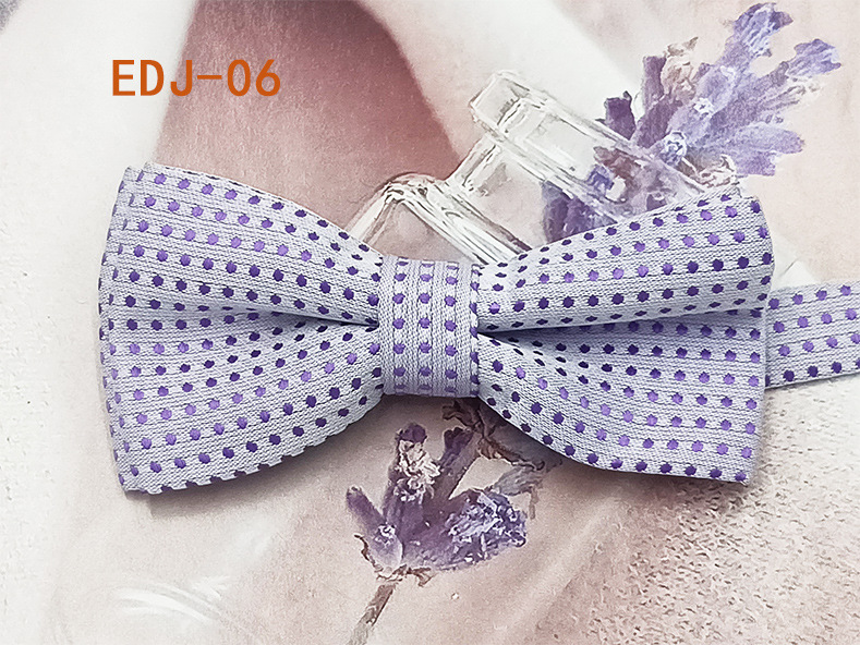 Lugar del fabricante Versión coreana de la pajarita para niños de doble capa para estudiantes de primaria hilo de poliéster teñido en hilo de seda color sólido accesorios para mascotas lazo