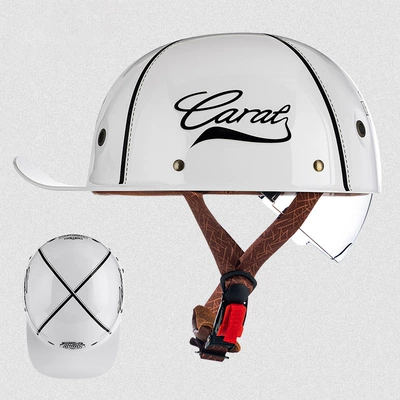 Electric Vehicle Helmet, New National Standard, Motosiklet kaskı (dəbilqə) - rw03-endoscopic-model-white-carter-m-size-53-54cm