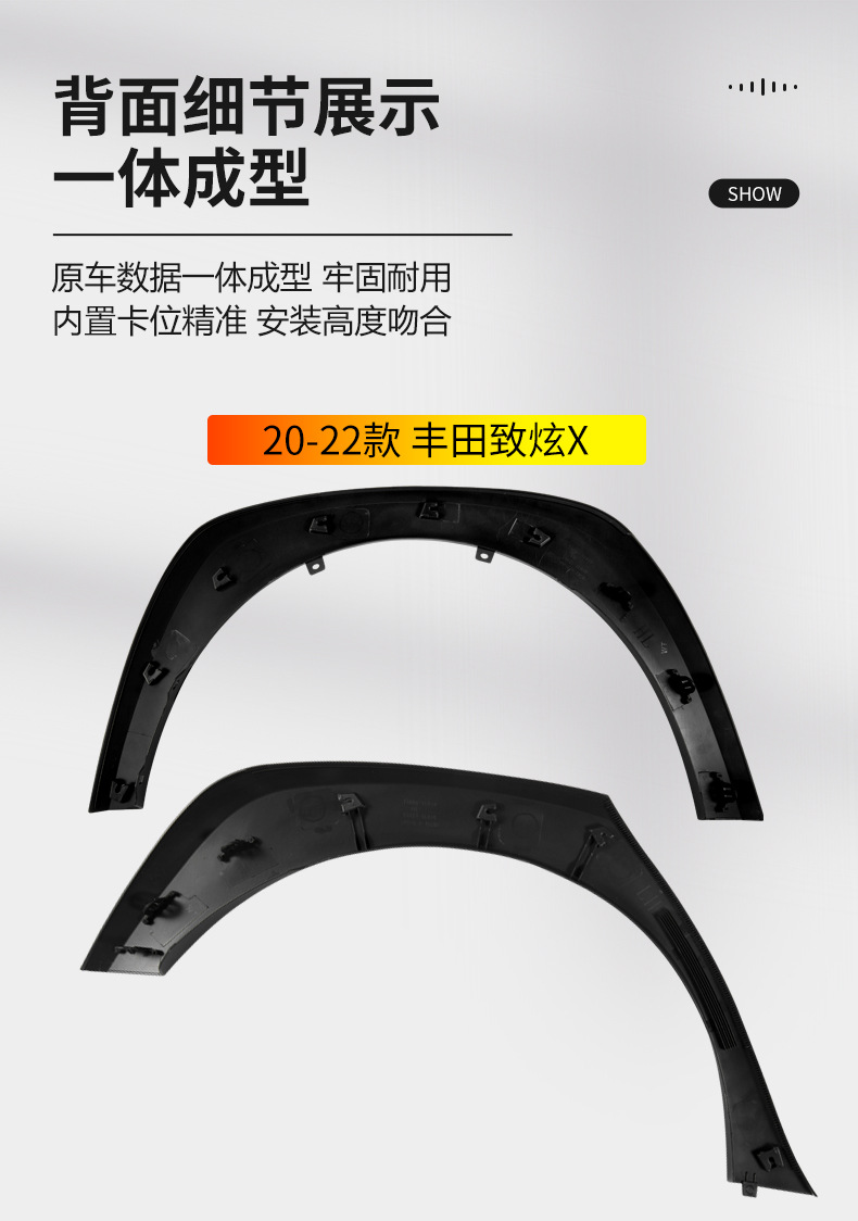 Suitable for 20-22 Toyota Yaris X front and rear wheel arch trim panels, fender trim panels, and anti-scratch panels