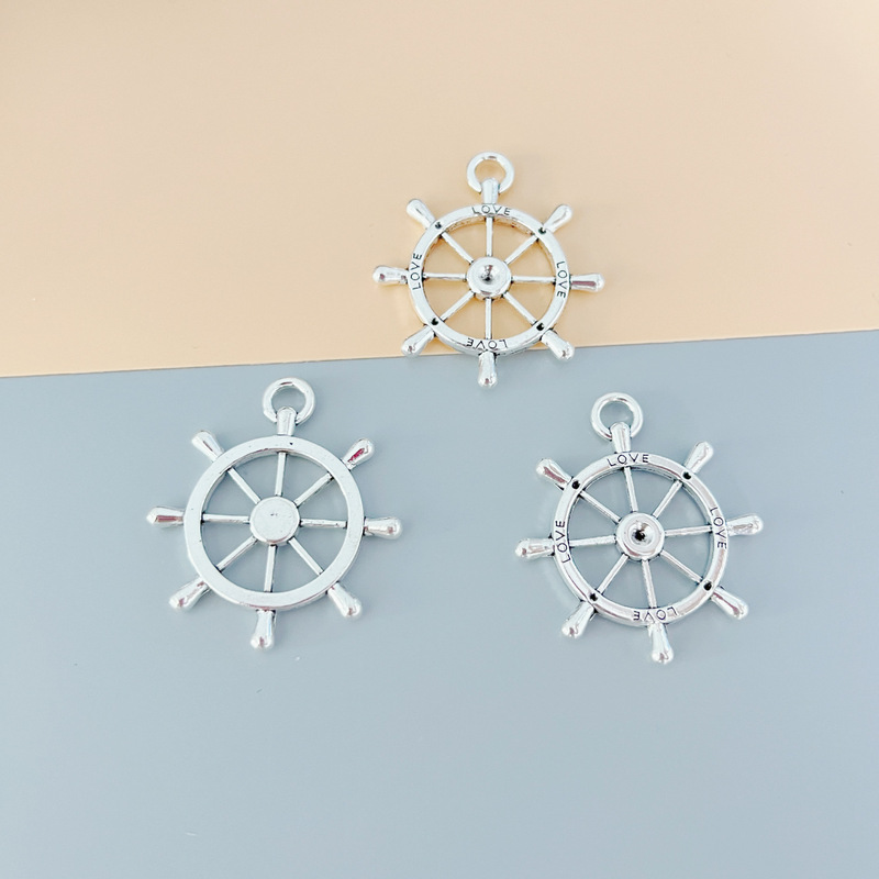 New Ancient Silver Alloy Artificial Marine Sailing Ship Anchor Series Pendant Pendant DIY Bracelet Jewelry Accessories