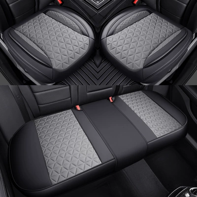 Seat cushion, seat cover – breathable non-slip seat cover - black-and-gray-small-three-pieces-universal