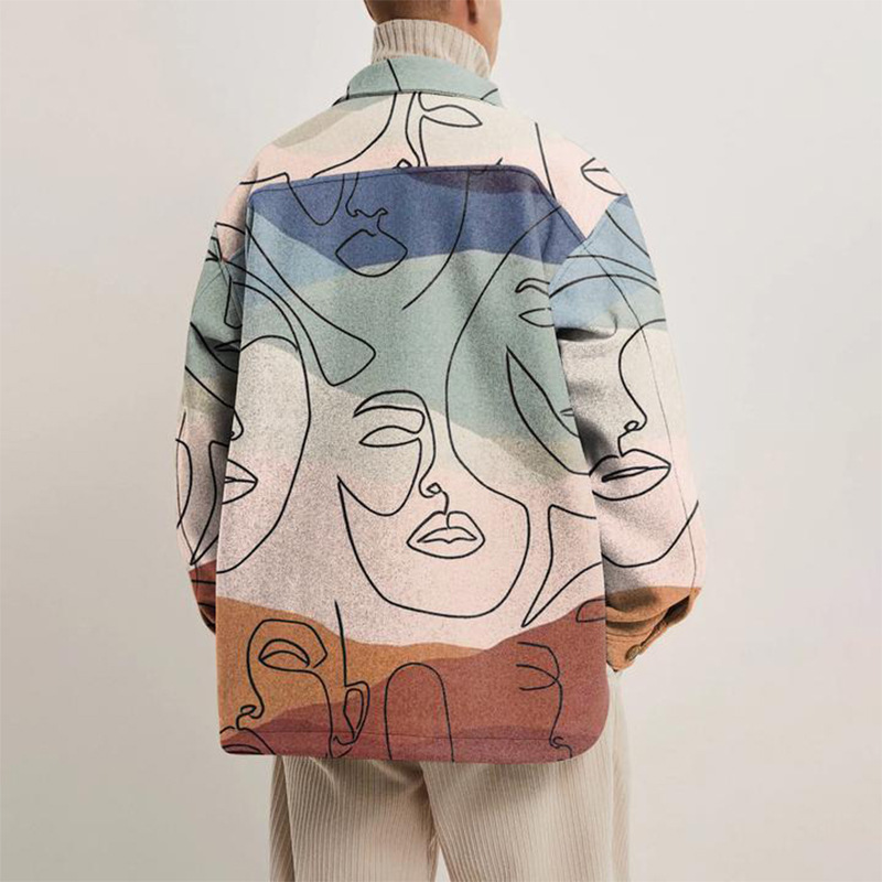 Men's Printing Printing Coat Men's Clothing display picture 3