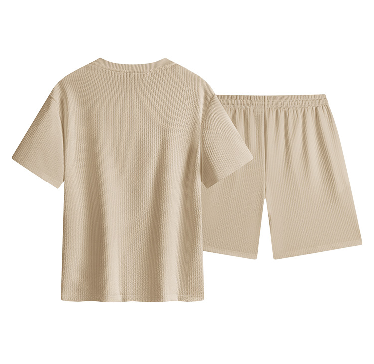 Men's Textured Polo Shirt Short-sleeve Lightweight Summer Top_voghion.com