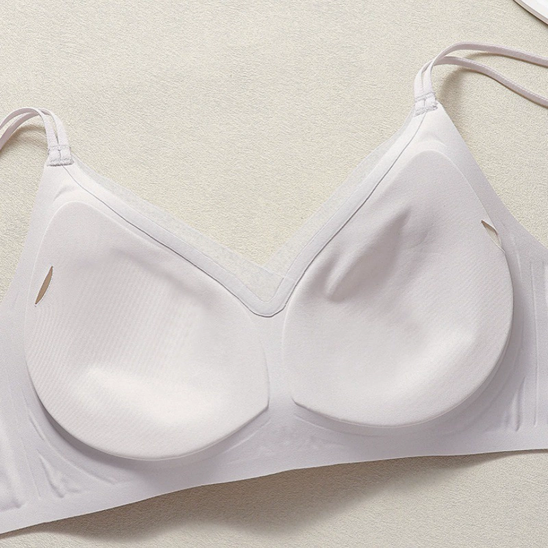 Soft underwear, comfortable push up bra, wireless bra, beautiful back, thin strap