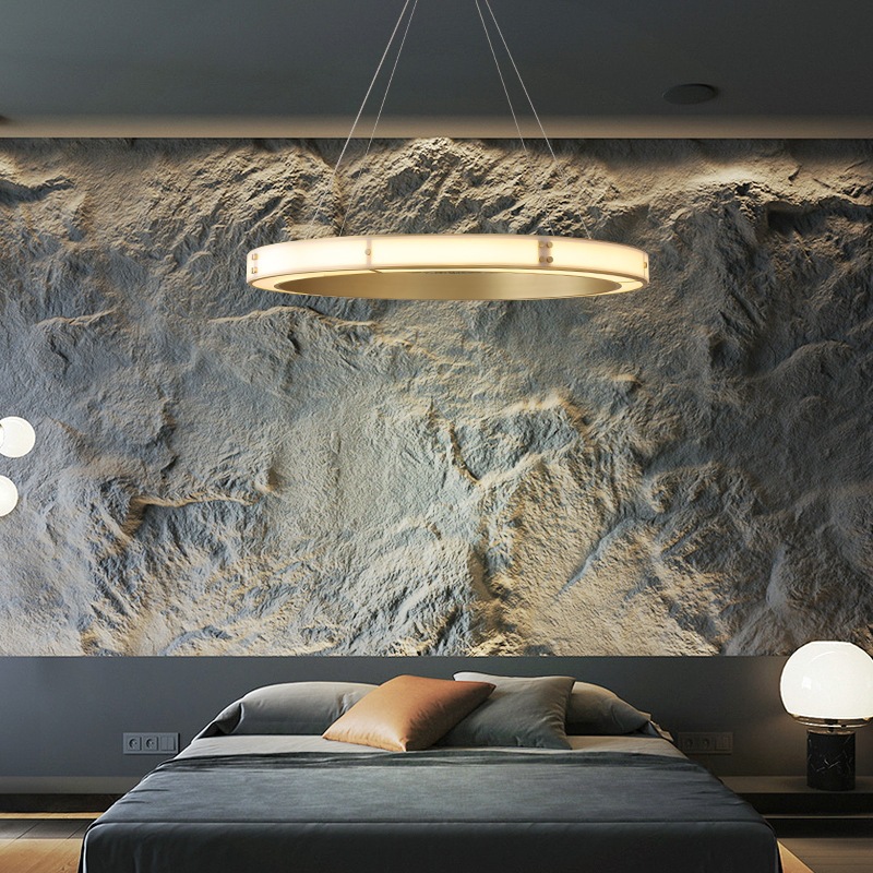 Sala de estar modelo de atmósfera roja lámpara de la sala de estar lámpara de la cama creativa postmoderna modelada de moda minimalista