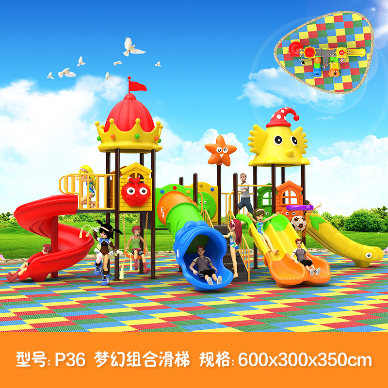 Jardín de infantes al aire libre gran tobogan parque infantil al aire libre comunidad tobogan columpio instalaciones de juego combinadas
