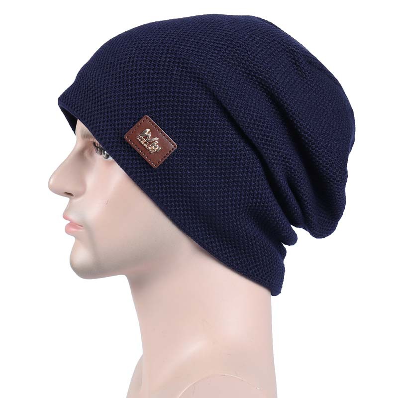 2023 Uusi Hot Selling Miesten Neulottu Hattu Pehmolla ja Lämmin päällinen Päähattu Korean Edition Kylmänkestävä villahattu Tide Syksy ja Talvi Cross Border_voghion.com