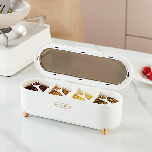 Bolan seasoning box set home kitchen compartment storage box large-capacity seasoning bottle salt MSG seasoning jar