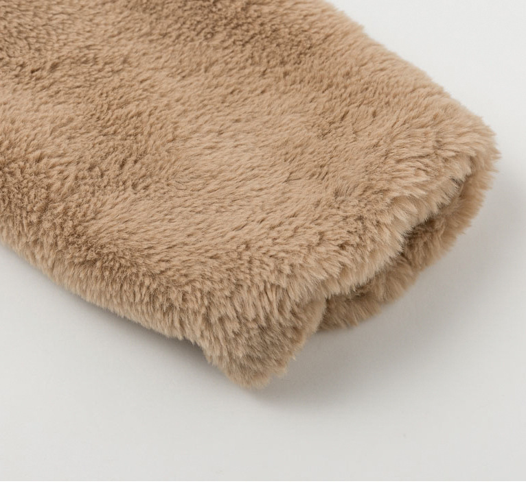 Cappotto donna finta pelliccia cardigan cerniera effetto coniglio_voghion.com