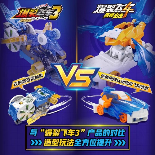 Bursting Car 4 Beast God Attack Toy Burst Long Eagle Hell Flame Tiger 5 Violence Fourth Generation Boy Children Set 