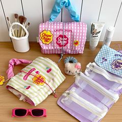 ジュエリービーズ取り外し可能な化粧バッグレディース三合一携帯折りたたみ収納バッグ小衆高級感ハンドバッグレディース