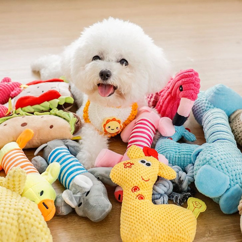 Suministro directo de fábrica transfronterizo de suministros para mascotas, juguetes para perros, limpiador de dientes de sonido, juguetes de peluche de sonido al por mayor image 6
