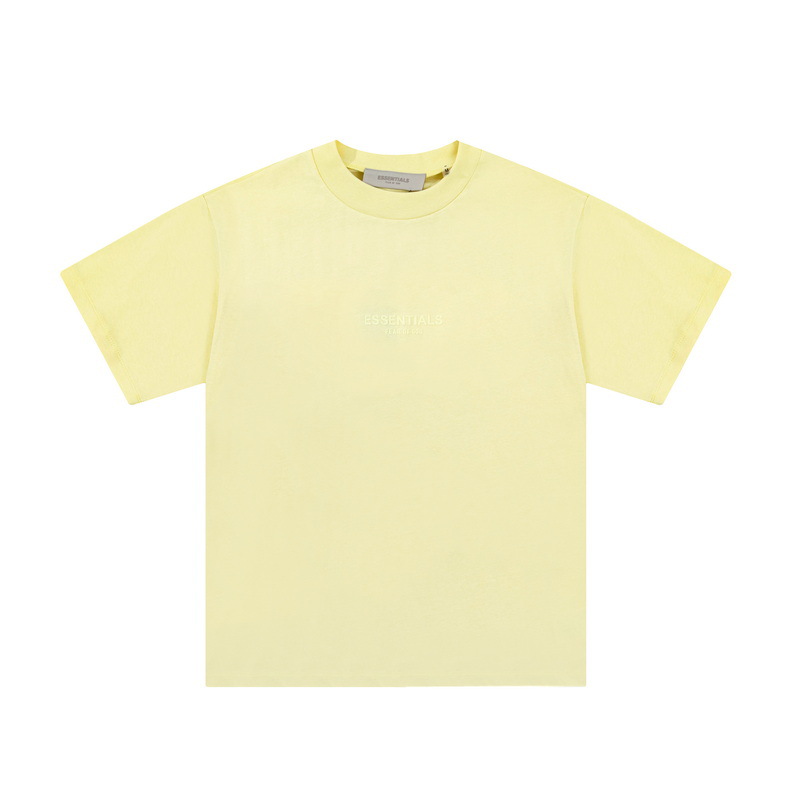 Fog fear of god複線essentials小標植毛アルファベット男女丸襟半袖tシャツ夏