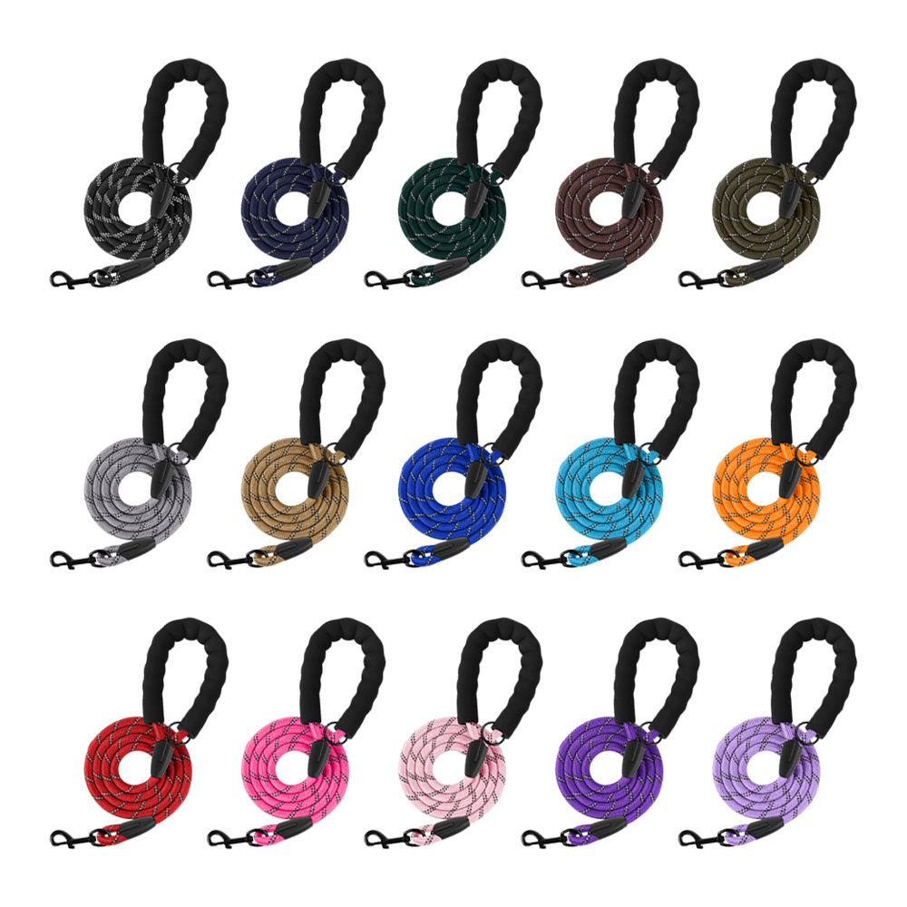 Nuevo multicolor opcional cuerda de perro reflectante cuerda de tracción de mascotas cadena de perro para caminar cuerda de perro universal