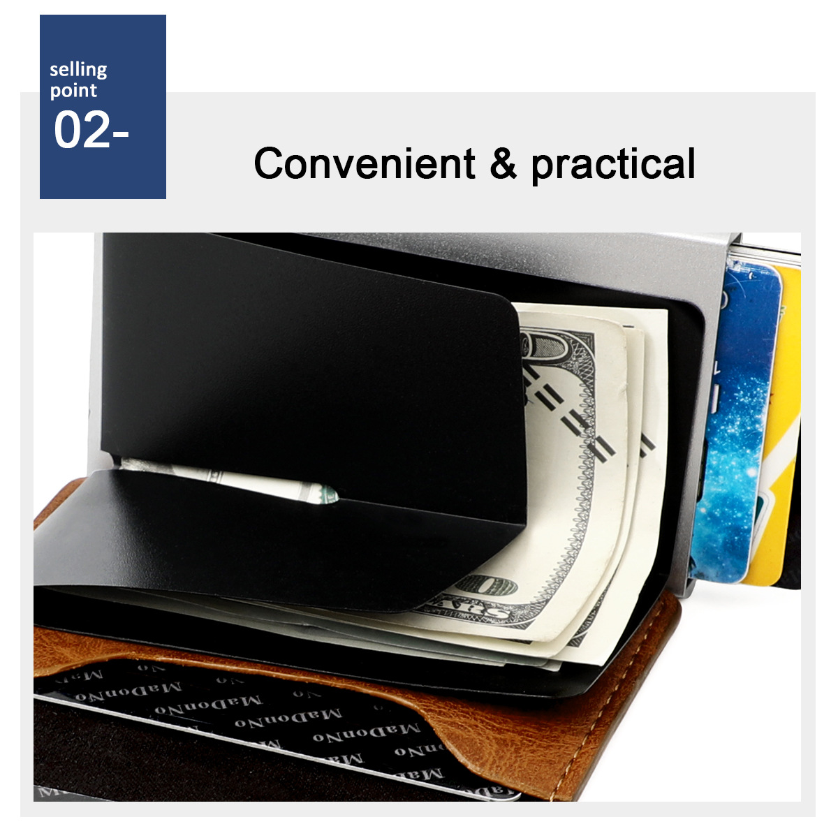 Wholesale Rfid Shielding Anti-theft Brush Ultra-thin Credit Card Aluminum Alloy Card Bag display picture 31