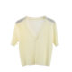 Lace V-neck short-sleeved ice silk knitted cardigan for women Summer new sweet gentle style short top fashion