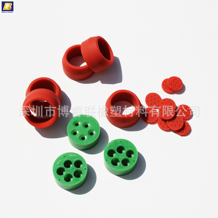 密封防水硅胶件 不规则异形件 红色/绿色硅胶件 厂家直销